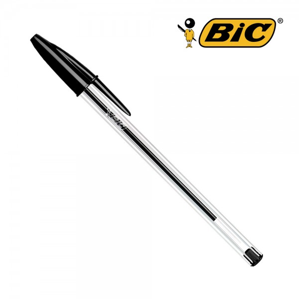 Bolígrafo cristal negro, 50 uds, expositor